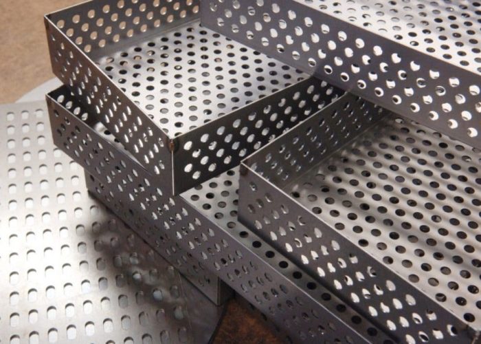 custom metal perforating, Perforated Metal for the Display Industry, perforated metal store fixtures and displays